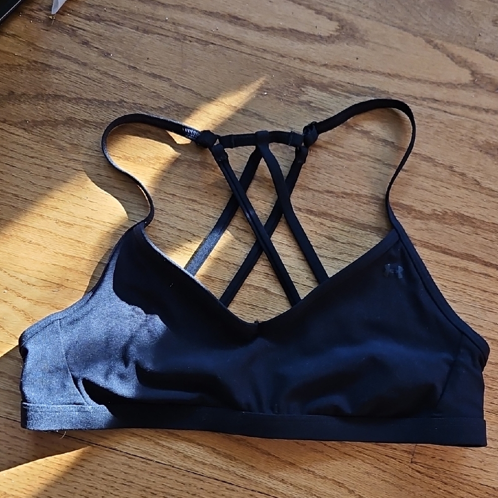 Under Armour Midnight Black Crossback Sports Bra